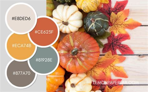Color Palette #94 - Thanksgiving Foliage - Lemon Paper Lab