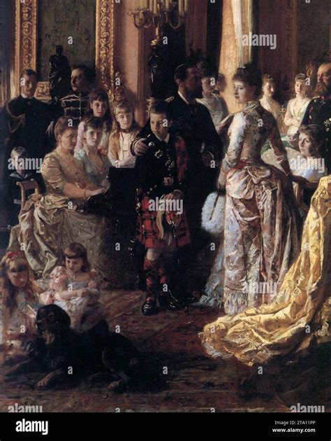 The Family of Queen Victoria in 1887 (detail) 1887 by Laurits Regner Tuxen Stock Photo - Alamy