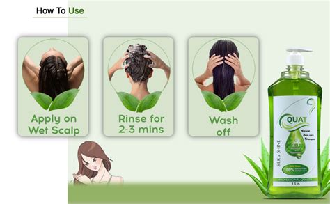 QUAT Natural Aloe vera 2-in-1 Smooth and Silky Anti Dandruff Shampoo ...