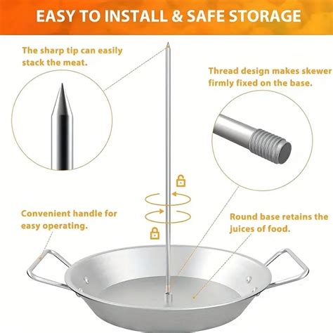 Gyro Pan with Skewer, 304 Stainless Steel Vertical India | Ubuy