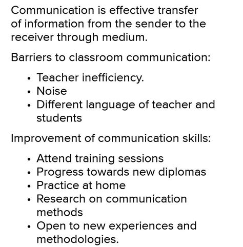 What is Communication. What are the barriers to classroom ...