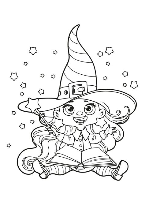 Witch Colouring Pages For Kids