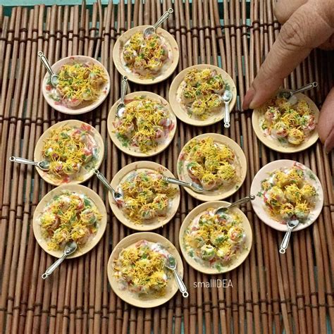 Dahi Puri Indian Chaat Miniature Food Magnet – small IDEA