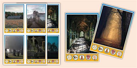 Halloween Story Setting Photo Prompt Cards