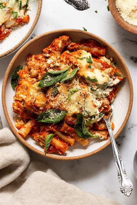 Vegetarian Baked Ziti with Herb Ricotta