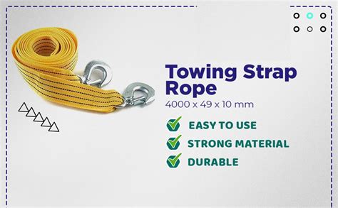 Kiesh 3 Ton Heavy Duty Tow Rope Long Super Strong Emergency Heavy Duty ...