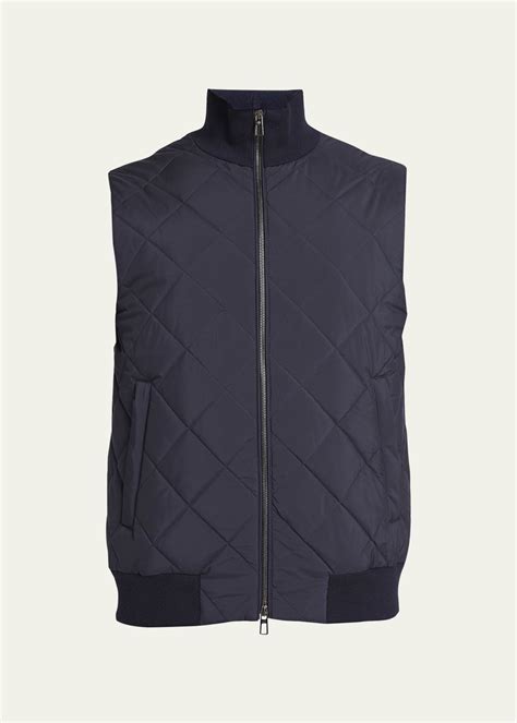 Loro Piana Men's Ampay Quilted Vest - Bergdorf Goodman
