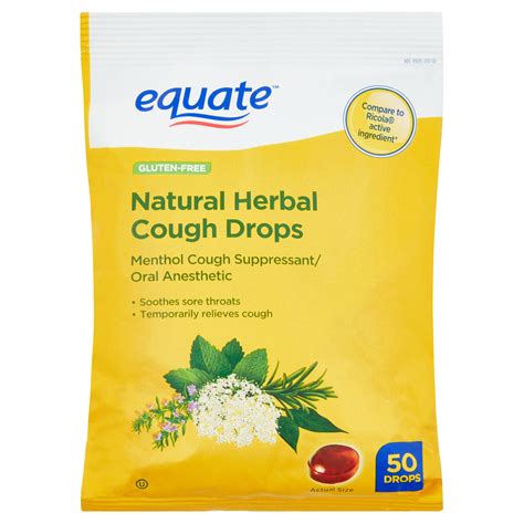 Equate Herbal Cough Drops, Natural Menthol, 50 Count Nepal | Ubuy