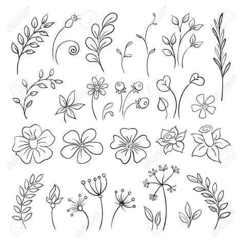 Easy Flower Doodles To Draw - Drawing Word Searches