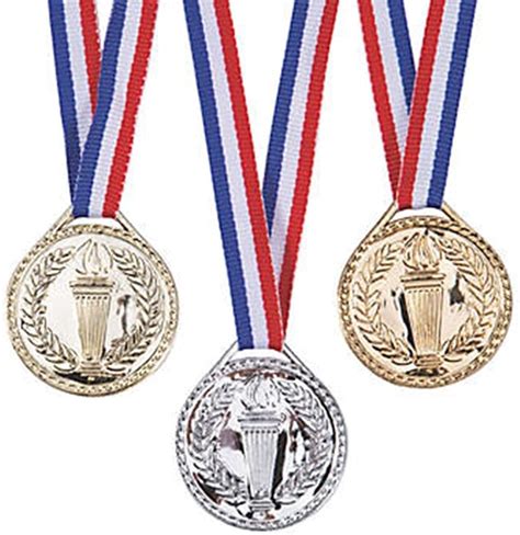 HAPPY DEALS ~ Bulk 24 Pack Torch Medals for Olympic-style Game India | Ubuy