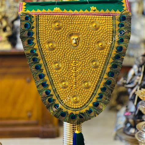 Handcrafted Kerala Peacock Feather Nettipattam | Mayilpeeli | Kerala S ...