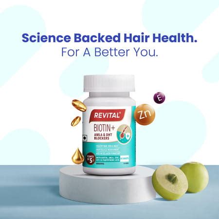 Buy REVITAL BIOTIN + WITH AMLA AND DHT BLOCKERS FOR HAIR GROWTH BOTTLE ...