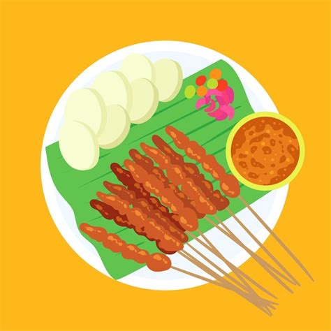 사테 아야마 마두라 ⁇ 터 ⁇ 화 | 프리미엄 벡터