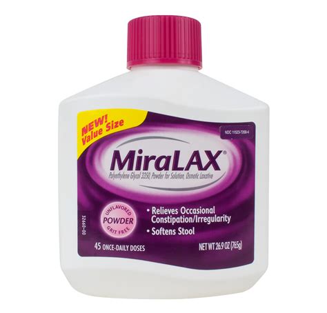 MIRALAX POLVO 510g 30 dosis para tomarse una vez al día | Miralax