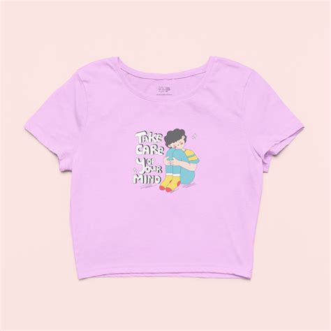 Take Care Crop Top By Cute Stuff Co. 180 GSM