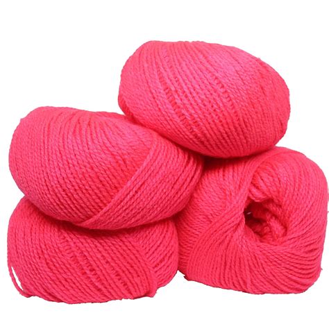 ROYAL VILLA® Original Knitting Yarn Wool-2 Ply - Rosy Pink Woolen ...