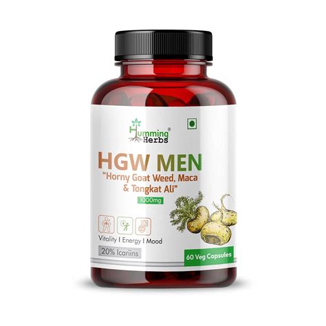 Humming Herbs Horny Goat Weed Extract with Maca Root Powder 1000mg ...