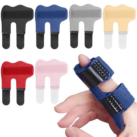 Amazon.com: TEESSUE 6pcs Color Trigger Finger Splint, Finger Braces ...