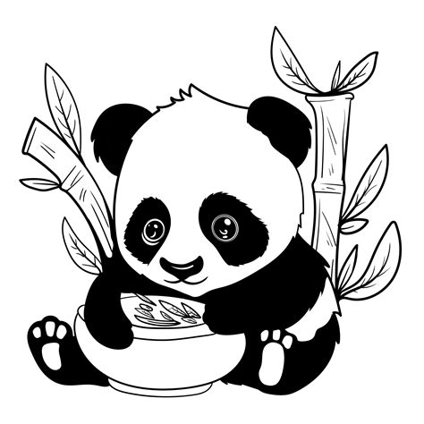 Panda Clipart Black And White
