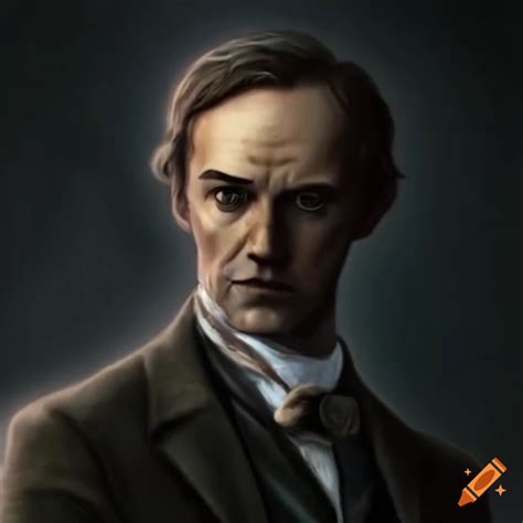 Portrait of a famous detective character on Craiyon