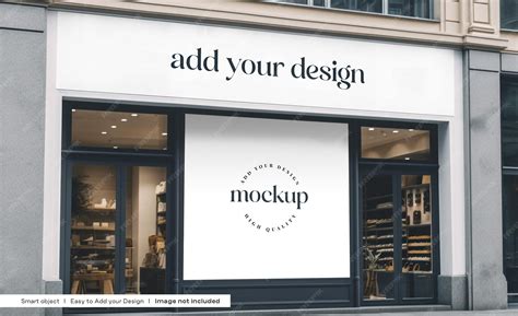Free Shop Facade Mockup Storefront Branding shop 3D Store Advertisement ...