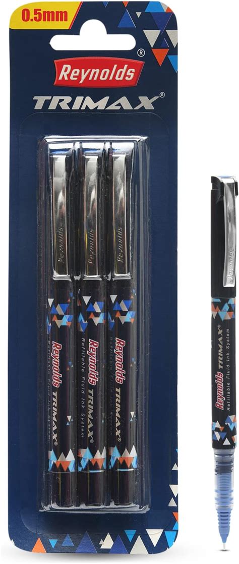 Reynolds TRIMAX 3 CT BLISTER - BLUE | Roller Ball Point Pen set With ...