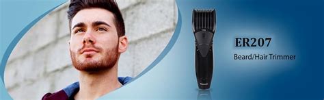 Panasonic ER-207-WK-44B Men's Beard and Hair Trimmer (Black) : Amazon ...