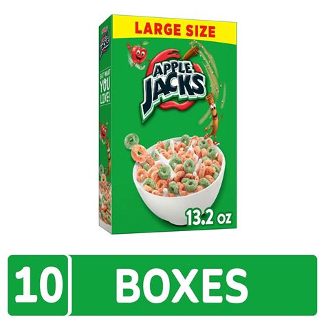 Buy Kellogg's Apple Jacks Cold Breakfast Cereal, 8 Vitamins and ...