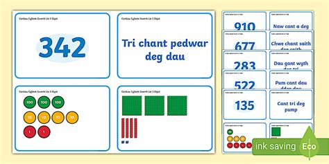 Cardiau Cyfateb Gwerth Lle 3 Digid (teacher made) - Twinkl