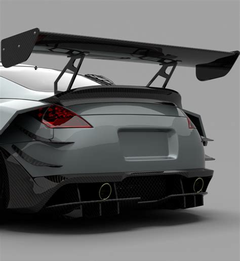 Nissan 350Z Nismo Z33 Aftermarket Parts - SPECTER PLUS Rear Lip Spoiler Carbon Fiber/FRP ...