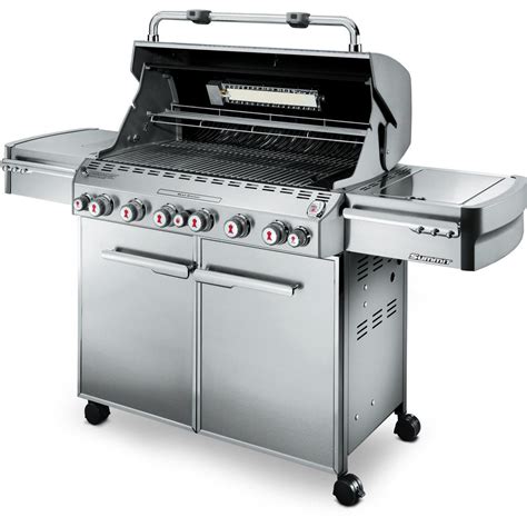 Weber Summit S-670 Freestanding Propane Gas Grill With Rotisserie, Sear ...