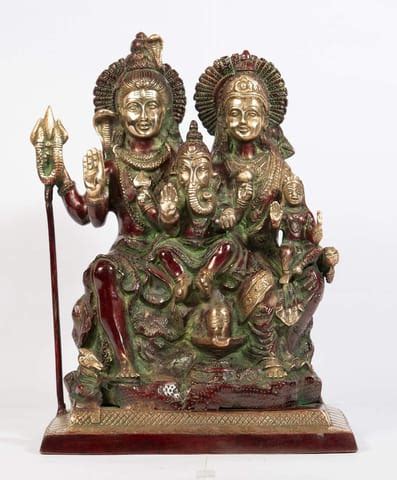 Arihant Craft Hindu God Shiva Parivar Idol Lord Mahadev Parvati Ganesh ...
