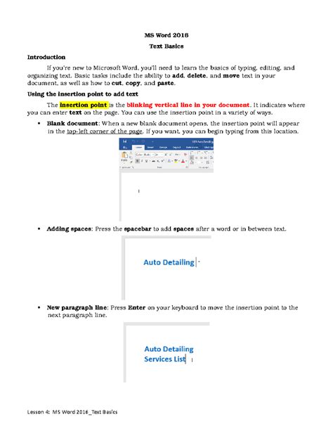 Word 16 Tutorial 的图像结果