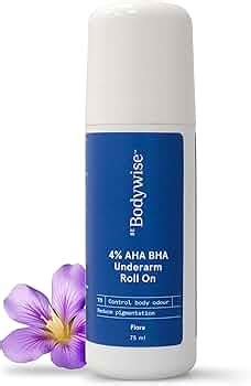 Be Bodywise 4% AHA BHA UnderArm Roll On 75ml | 2% Lactic Acid, 1% ...
