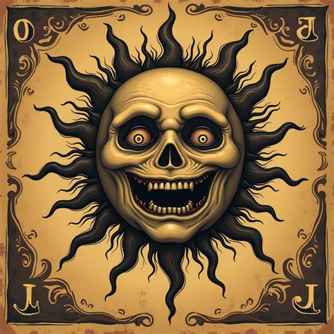 Vintage Ouija Board Sun Drawing | Stable Diffusion Online