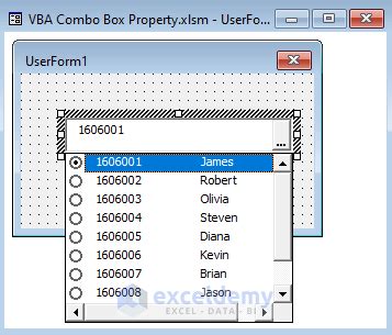 Image result for Excel VBA Combobox