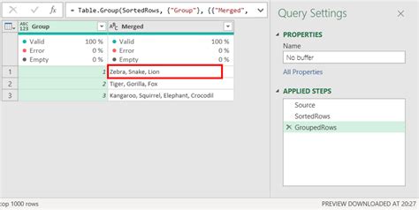 Image result for Power Query Table Buffer Column Sort Example