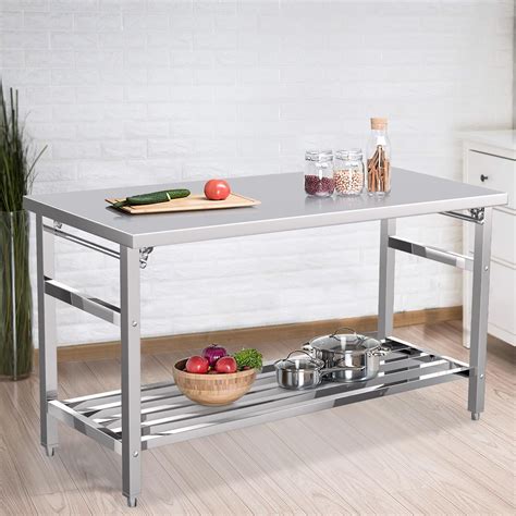 Rebrilliant 60 x 24 Inch Stainless Steel Prep Table, Commercial ...