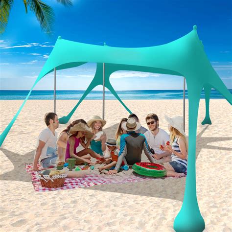 Buy GERSIK Family Beach Tent, Reinforced Beach Canopy, UPF50 Sun Beach ...