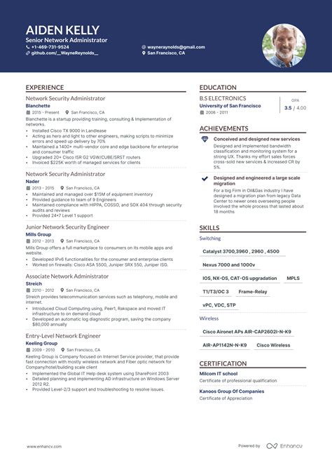 Image result for Networking Resume Examples