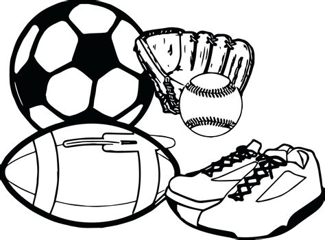 Sports Equipment Coloring Pages at GetColorings.com | Free printable colorings pages to print ...