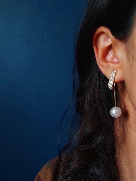 Shining Diva Fashion Latest Stylish Gold Plated Pearl Drop Earrings for ...