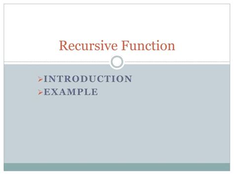Recursive Function Example 的图像结果