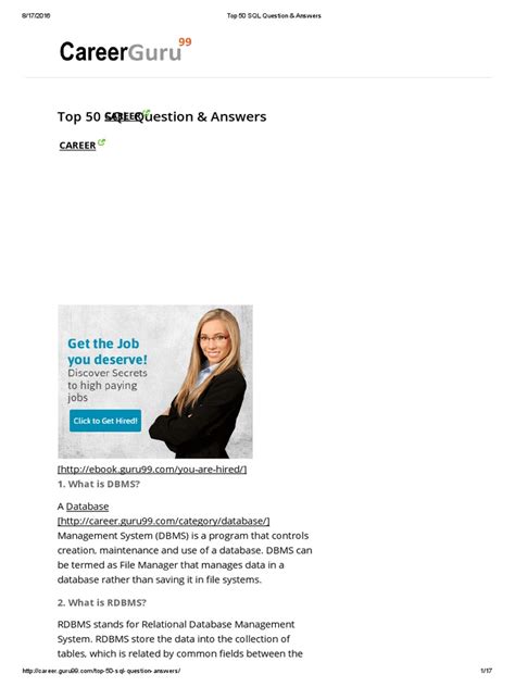 Top 100 SQL Query Question 的图像结果