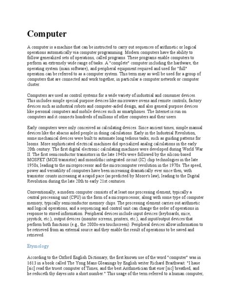 Image result for Computer Etymology