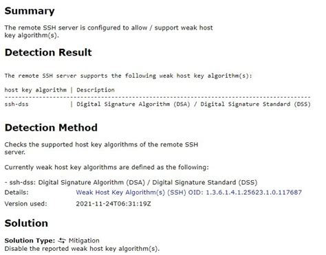 Image result for SSH Weak Key Exchange Algorithms Enabled