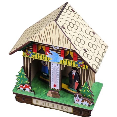 Buy Weather House, Forest Weather House with and Woman, Wood Chalet ...