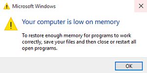 Image result for Computer Out of Memory