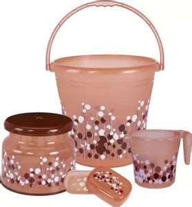 YASHODEEP PLASTIC New Standard Frosty Bubble Print Bucket (18 L ...