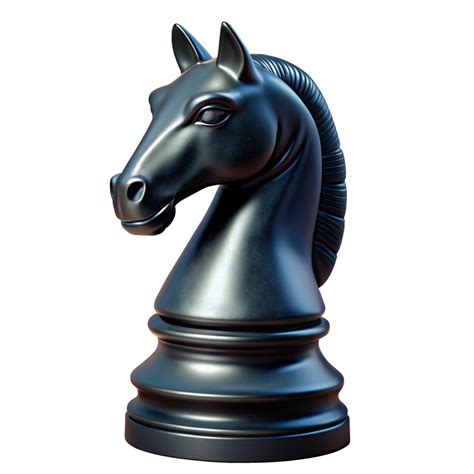 Black Knight Chess Piece 3d Asset 45686356 PNG